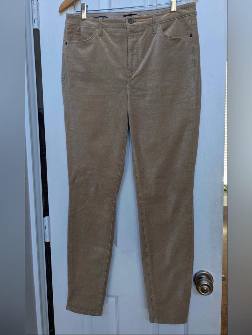 Women’s Brown Corduroy Straight Leg Stretch Jeggings Size 8